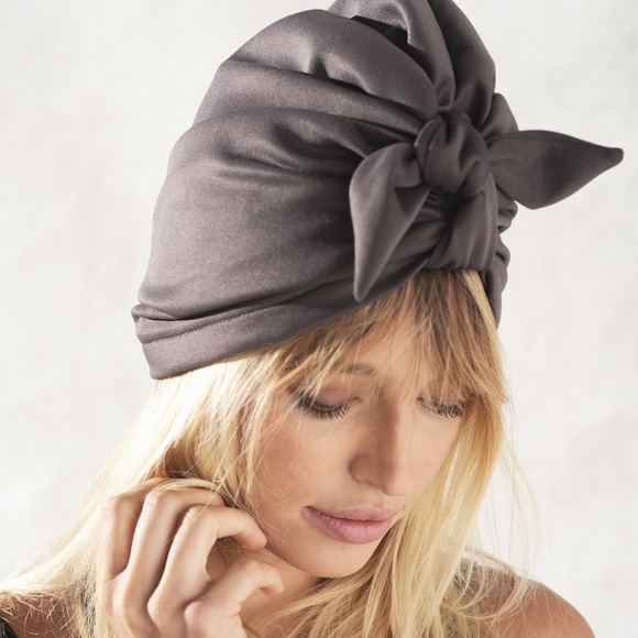 SURTURBAN TOP KNOT PRE-TIED TURBAN / GREY - Picture 2 of 3